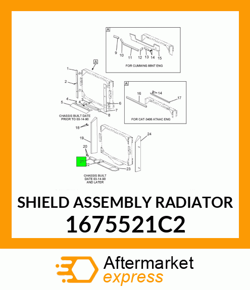 SHIELD ASSEMBLY RADIATOR 1675521C2