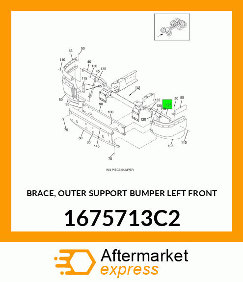 BRACE, OUTER SUPPORT BUMPER LEFT FRONT 1675713C2