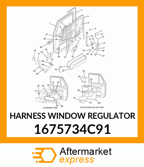 HARNESS WINDOW REGULATOR 1675734C91