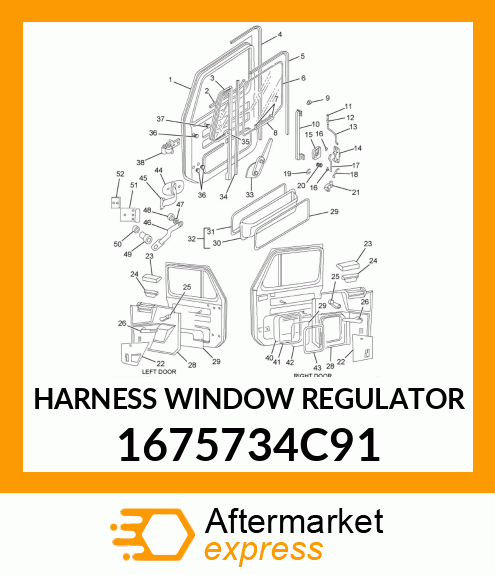 HARNESS WINDOW REGULATOR 1675734C91