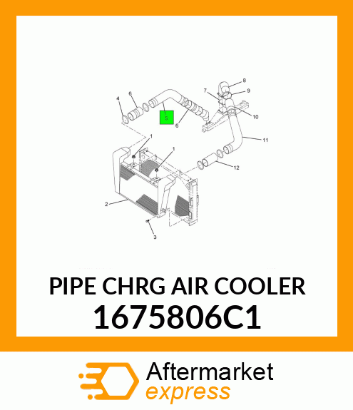 PIPE CHRG AIR COOLER 1675806C1