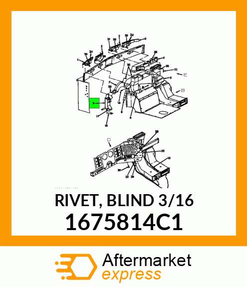 RIVET, BLIND 3/16" 1675814C1