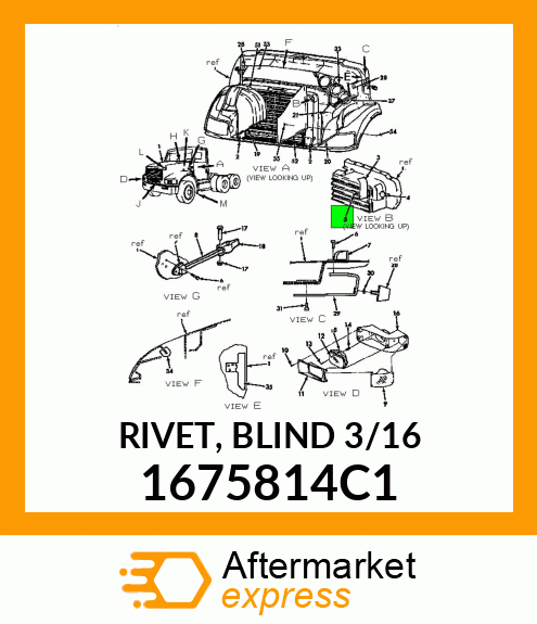 RIVET, BLIND 3/16" 1675814C1