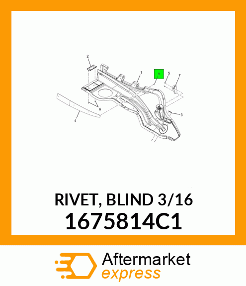 RIVET, BLIND 3/16" 1675814C1