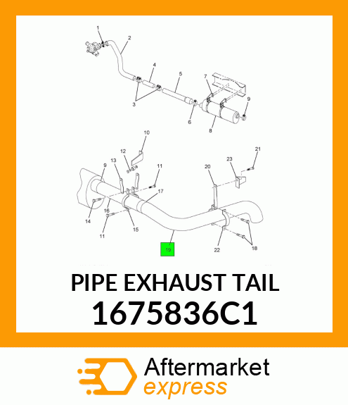 PIPE EXHAUST TAIL 1675836C1