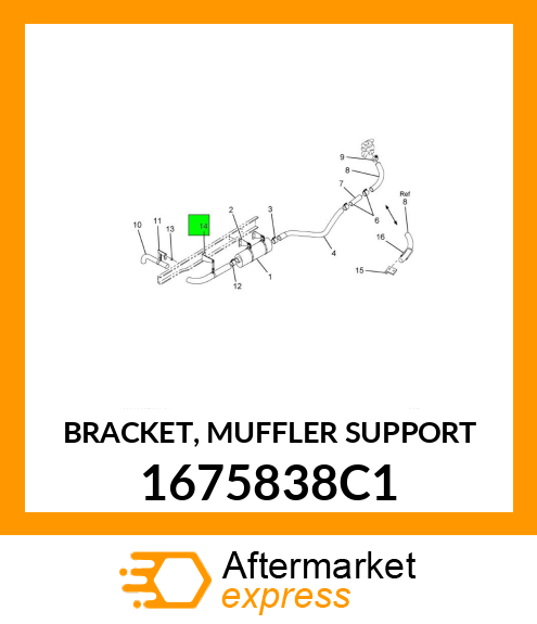 BRACKET, MUFFLER SUPPORT 1675838C1