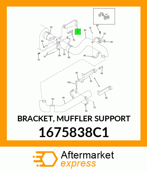 BRACKET, MUFFLER SUPPORT 1675838C1