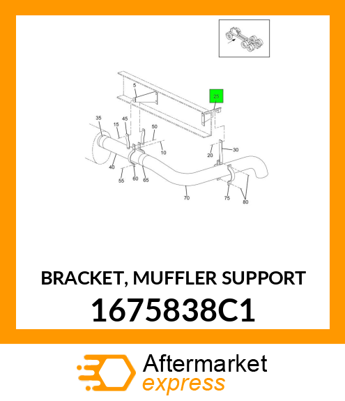 BRACKET, MUFFLER SUPPORT 1675838C1