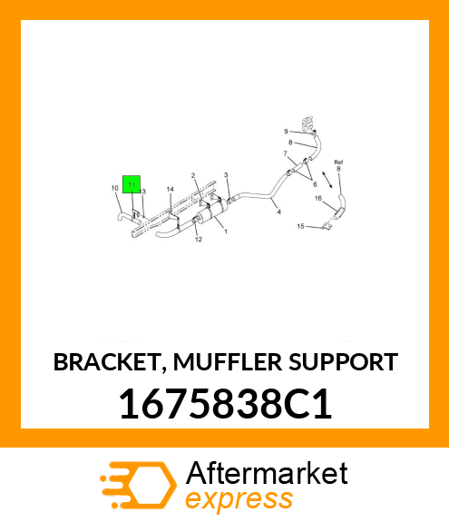 BRACKET, MUFFLER SUPPORT 1675838C1