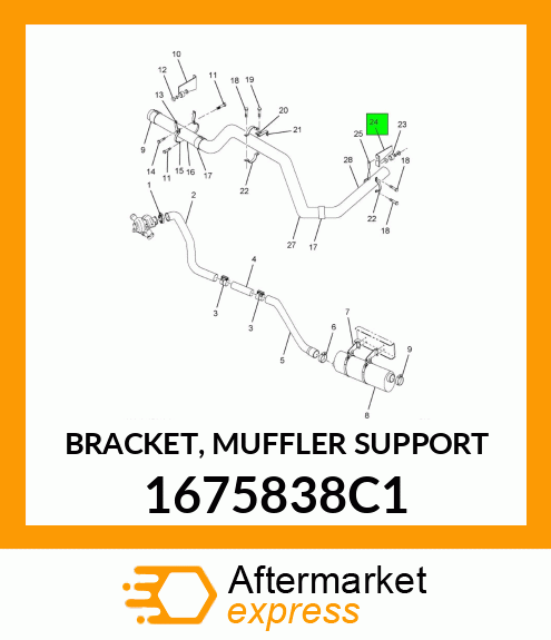 BRACKET, MUFFLER SUPPORT 1675838C1