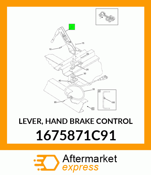 LEVER, HAND BRAKE CONTROL 1675871C91