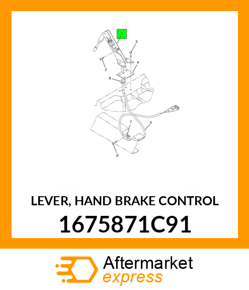 LEVER, HAND BRAKE CONTROL 1675871C91