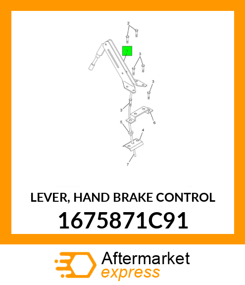 LEVER, HAND BRAKE CONTROL 1675871C91