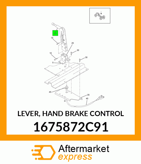 LEVER, HAND BRAKE CONTROL 1675872C91