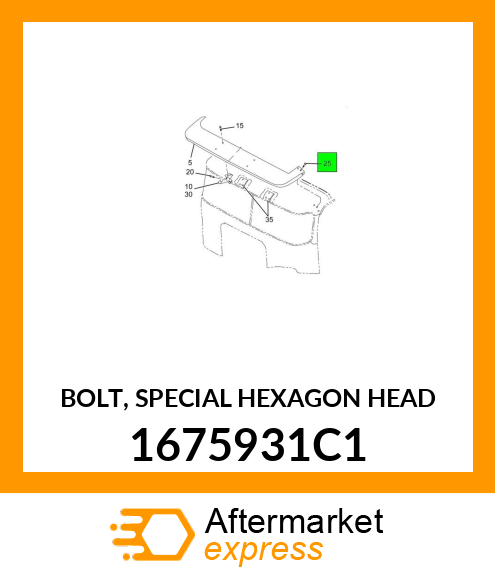 BOLT, SPECIAL HEXAGON HEAD 1675931C1