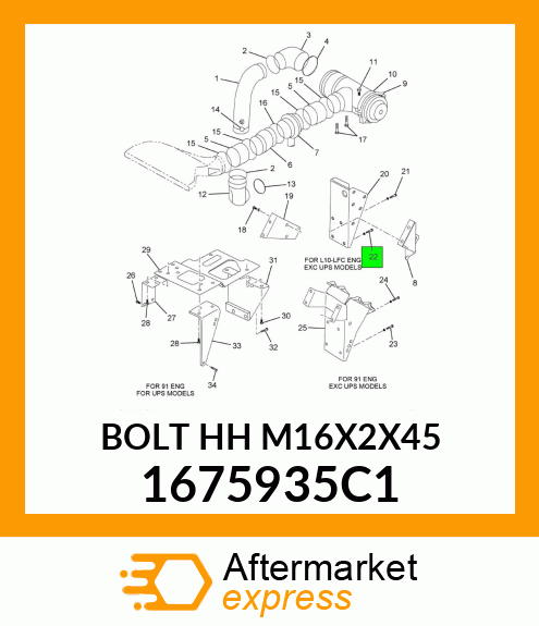 BOLT HH M16X2X45 1675935C1