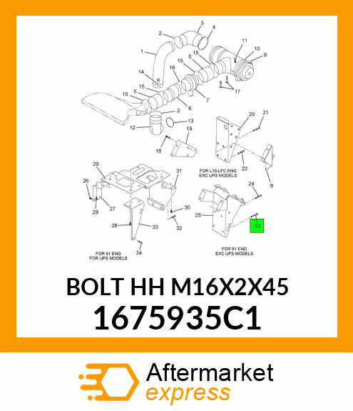 BOLT HH M16X2X45 1675935C1