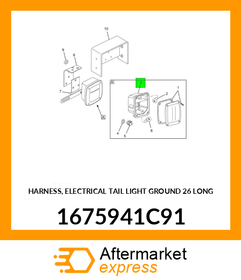 HARNESS, ELECTRICAL TAIL LIGHT GROUND 26" LONG 1675941C91