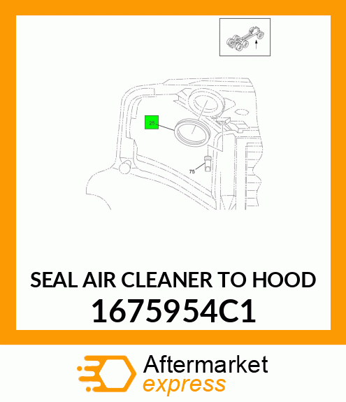 SEAL AIR CLEANER TO HOOD 1675954C1