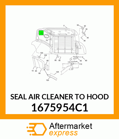 SEAL AIR CLEANER TO HOOD 1675954C1