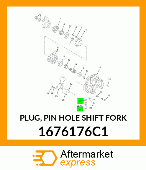 PLUG, PIN HOLE SHIFT FORK 1676176C1