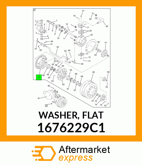 WASHER, FLAT 1676229C1