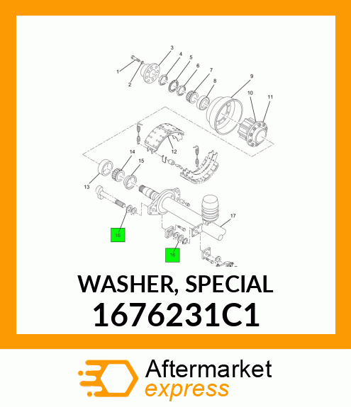 WASHER, SPECIAL 1676231C1