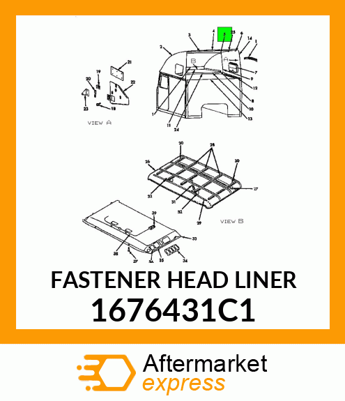 FASTENER HEAD LINER 1676431C1