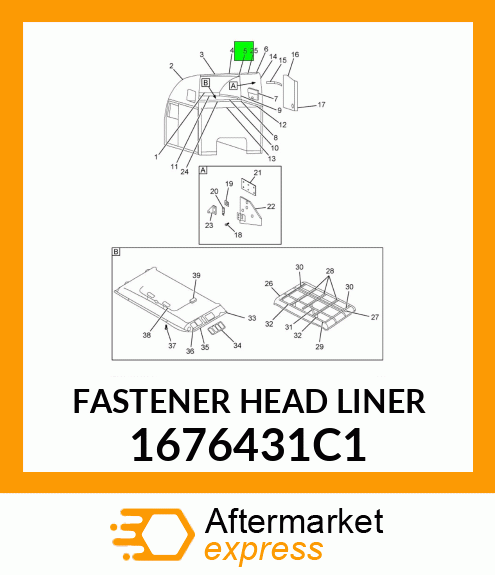 FASTENER HEAD LINER 1676431C1