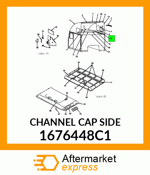 CHANNEL CAP SIDE 1676448C1