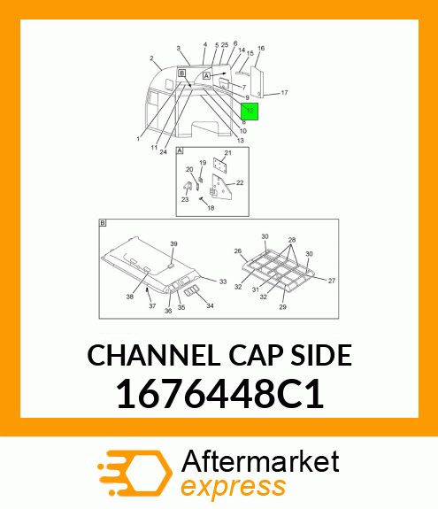 CHANNEL CAP SIDE 1676448C1