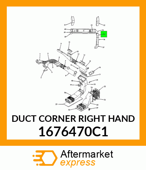 DUCT CORNER RIGHT HAND 1676470C1