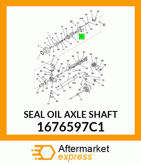 SEAL OIL AXLE SHAFT 1676597C1