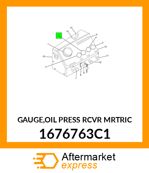 GAUGE,OIL PRESS RCVR MRTRIC 1676763C1