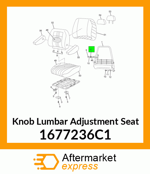 Knob Lumbar Adjustment Seat 1677236C1