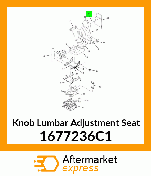 Knob Lumbar Adjustment Seat 1677236C1