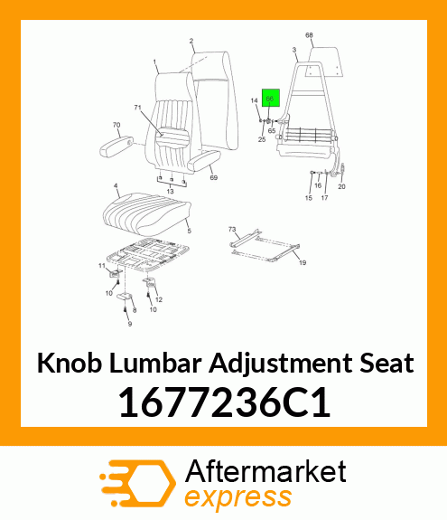 Knob Lumbar Adjustment Seat 1677236C1