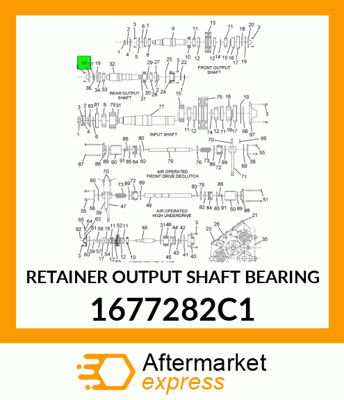 RETAINER OUTPUT SHAFT BEARING 1677282C1