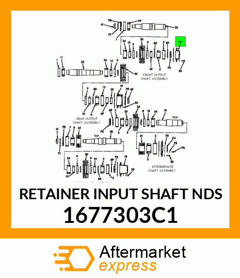 RETAINER INPUT SHAFT NDS 1677303C1