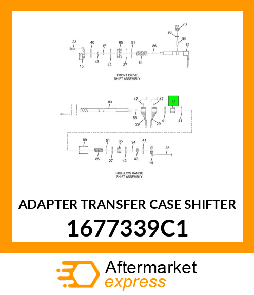 ADAPTER TRANSFER CASE SHIFTER 1677339C1