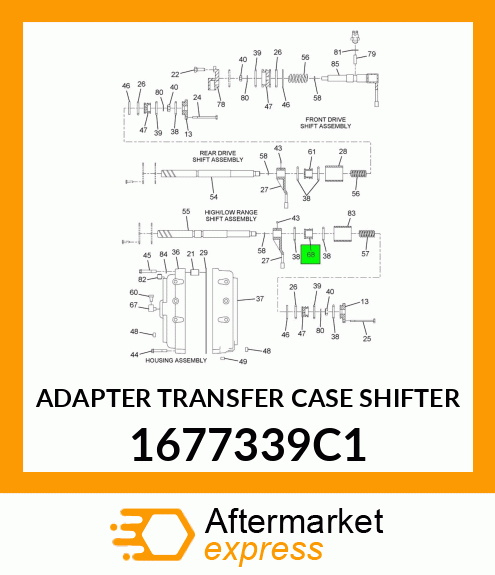 ADAPTER TRANSFER CASE SHIFTER 1677339C1