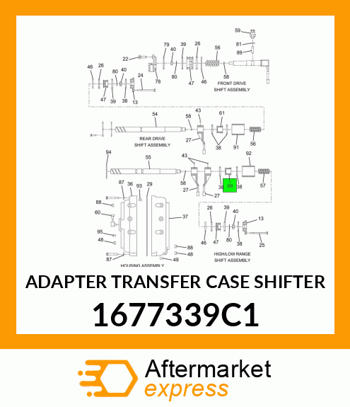 ADAPTER TRANSFER CASE SHIFTER 1677339C1