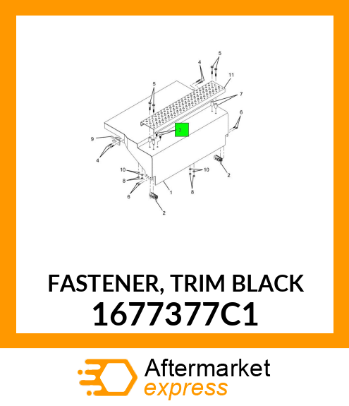 FASTENER, TRIM BLACK 1677377C1