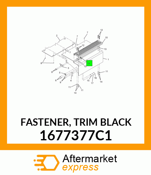 FASTENER, TRIM BLACK 1677377C1