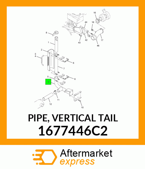 PIPE, VERTICAL TAIL 1677446C2