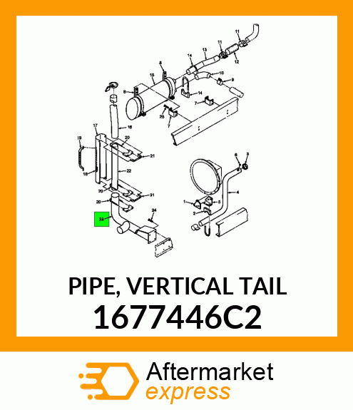 PIPE, VERTICAL TAIL 1677446C2