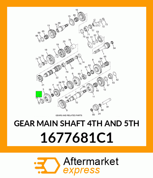 GEAR MAIN SHAFT 4TH AND 5TH 1677681C1