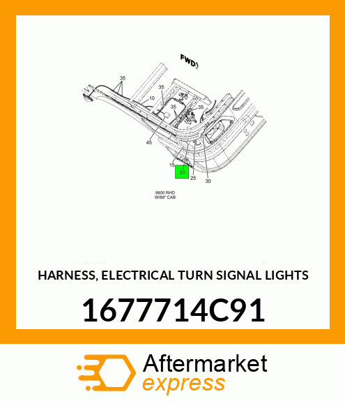 HARNESS, ELECTRICAL TURN SIGNAL LIGHTS 1677714C91