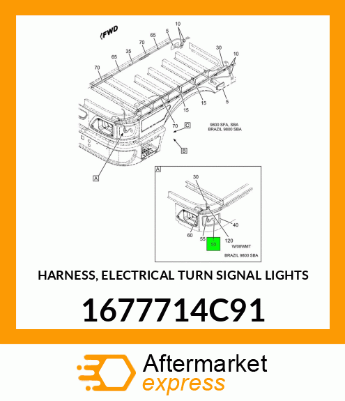 HARNESS, ELECTRICAL TURN SIGNAL LIGHTS 1677714C91