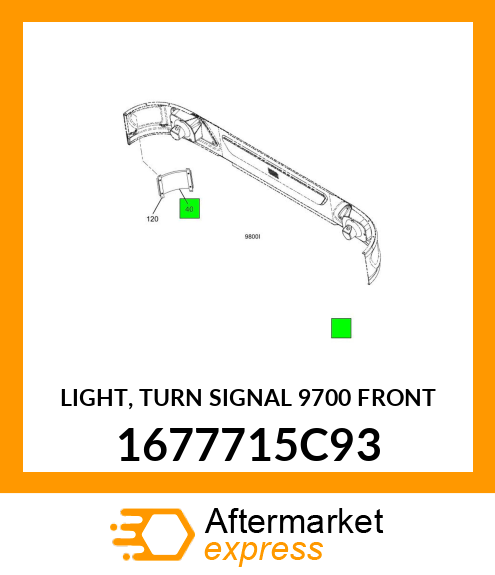 LIGHT, TURN SIGNAL 9700 FRONT 1677715C93